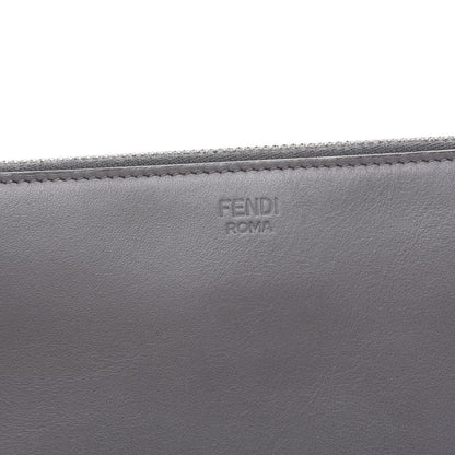 Fendi Calfskin Faces Pouch Grey 10 of 11