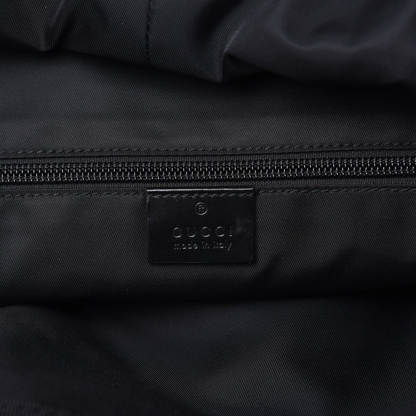 Coated Canvas Interlocking G Double Buckle Backpack Black