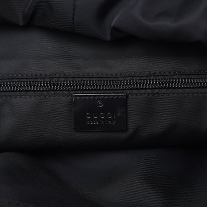 Gucci Coated Canvas Interlocking G Double Buckle Backpack Black 6 of 13