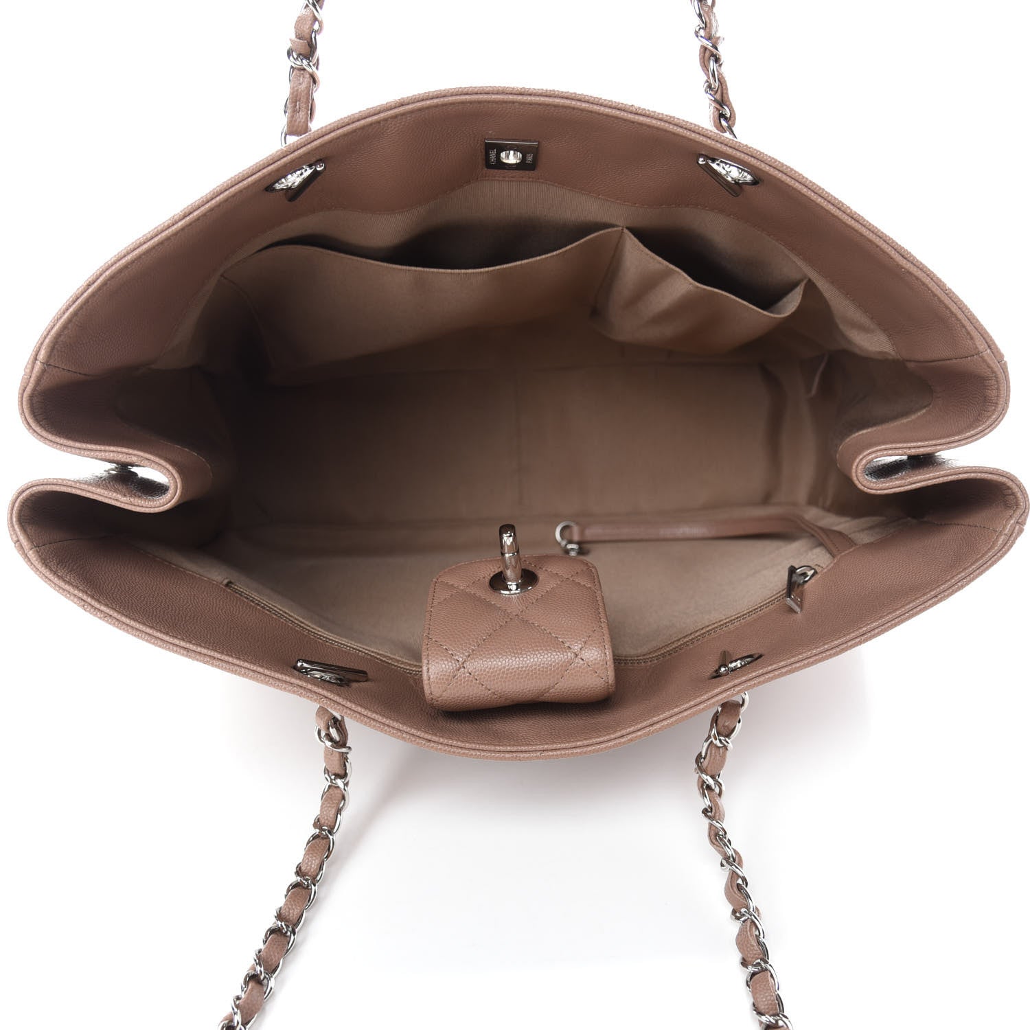 Chanel Caviar Quilted Large Shopping Tote Dark Beige 5 of 10