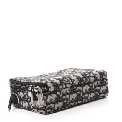 Christian Dior Oblique Pouch Navy Blue 4 of 10