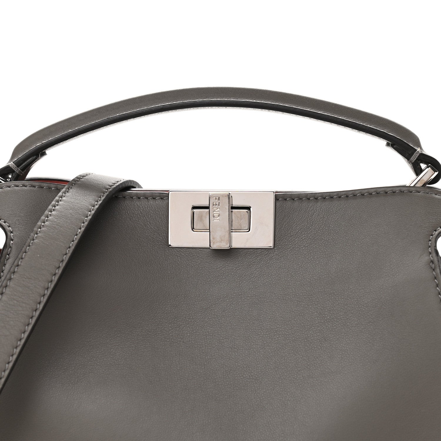 Fendi Vitello Tahiti Burro Medium Peekaboo Iconic Essentially Satchel Foresta Macaron 8 of 10