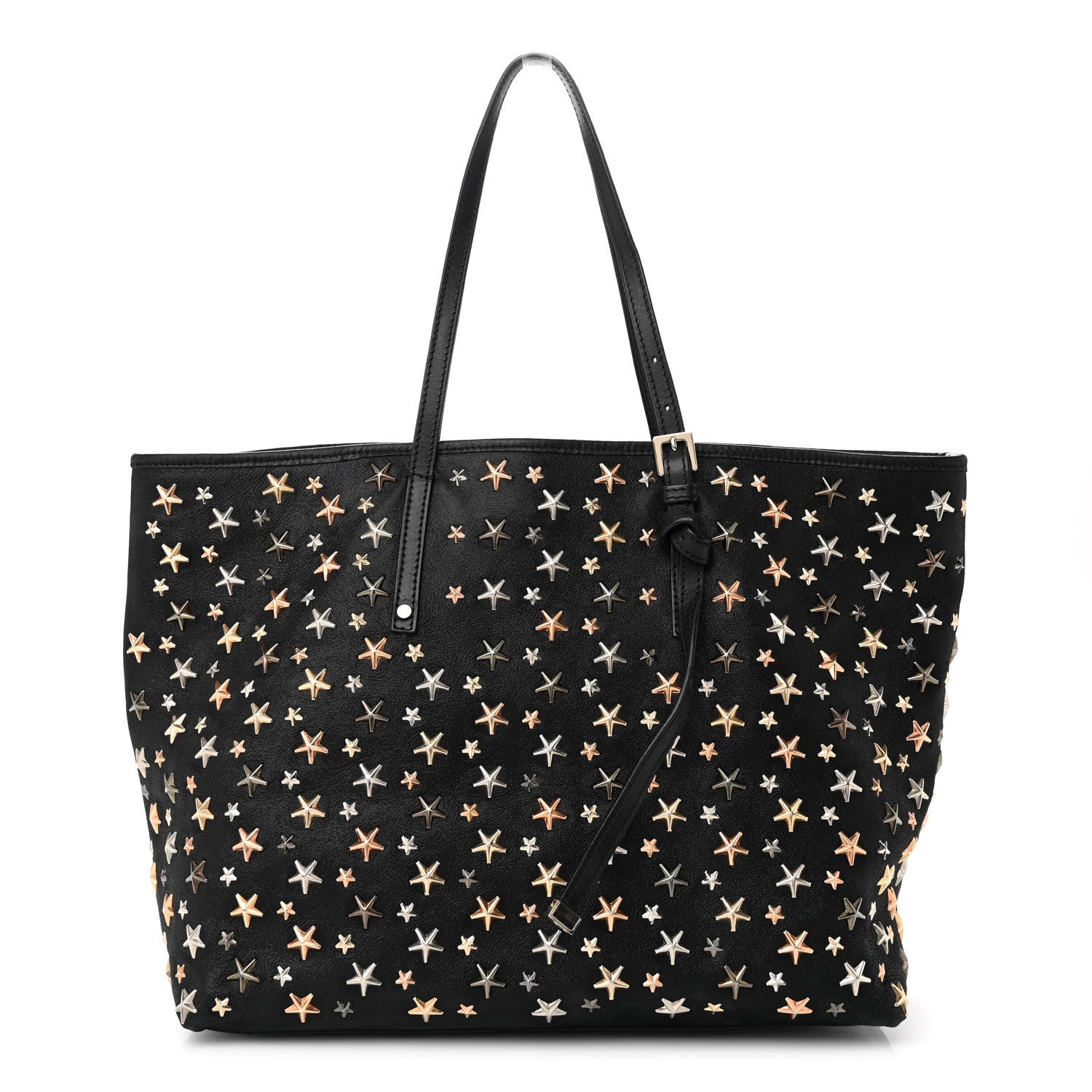 Jimmy Choo Calfskin Star Studded Tote Black 1 of 12