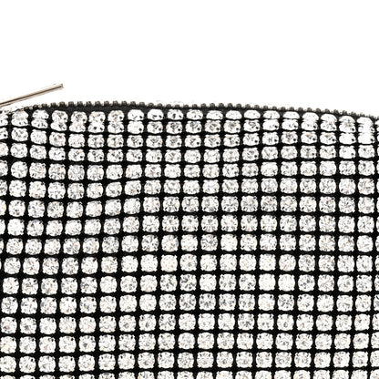 Alexander Wang Mesh Crystal Rhinestone Mini Heiress Pouch Black Silver 7 of 10