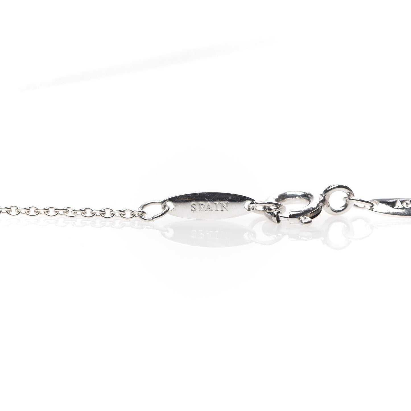 Sterling Silver Diamond 16mm Elsa Peretti Open Heart Pendant Necklace