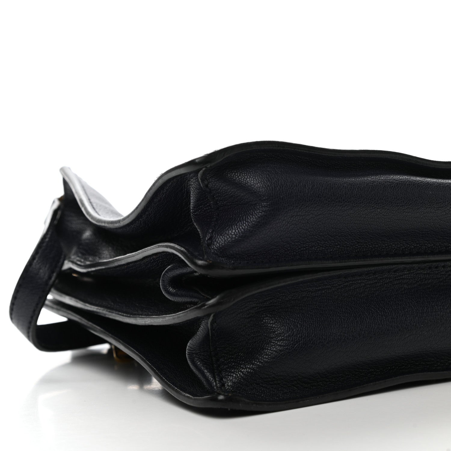 Miu Miu Goatskin Madras Tote Black 9 of 10