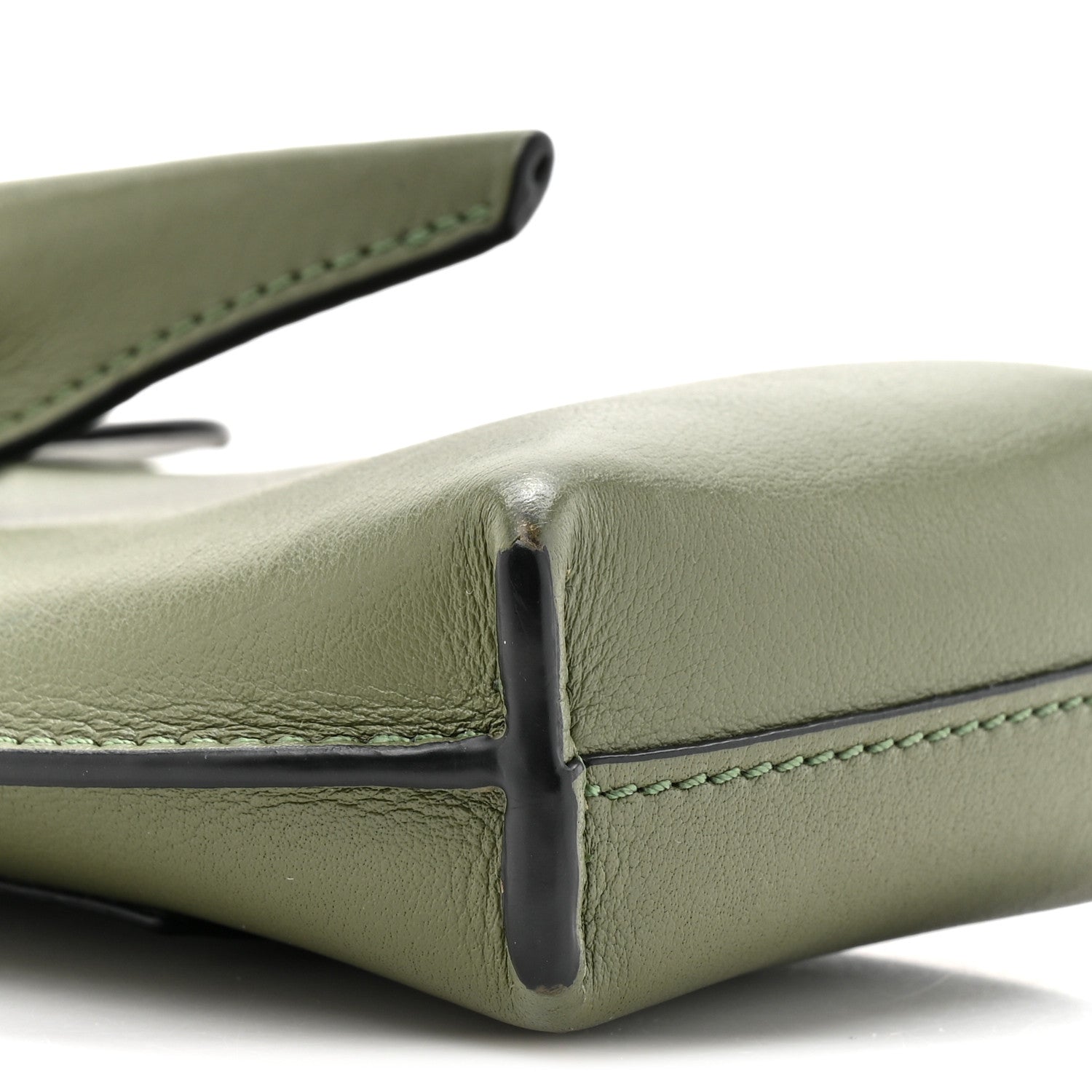 Loewe Calfskin Elephant Pouch Crossbody Bag Avocado 10 of 12