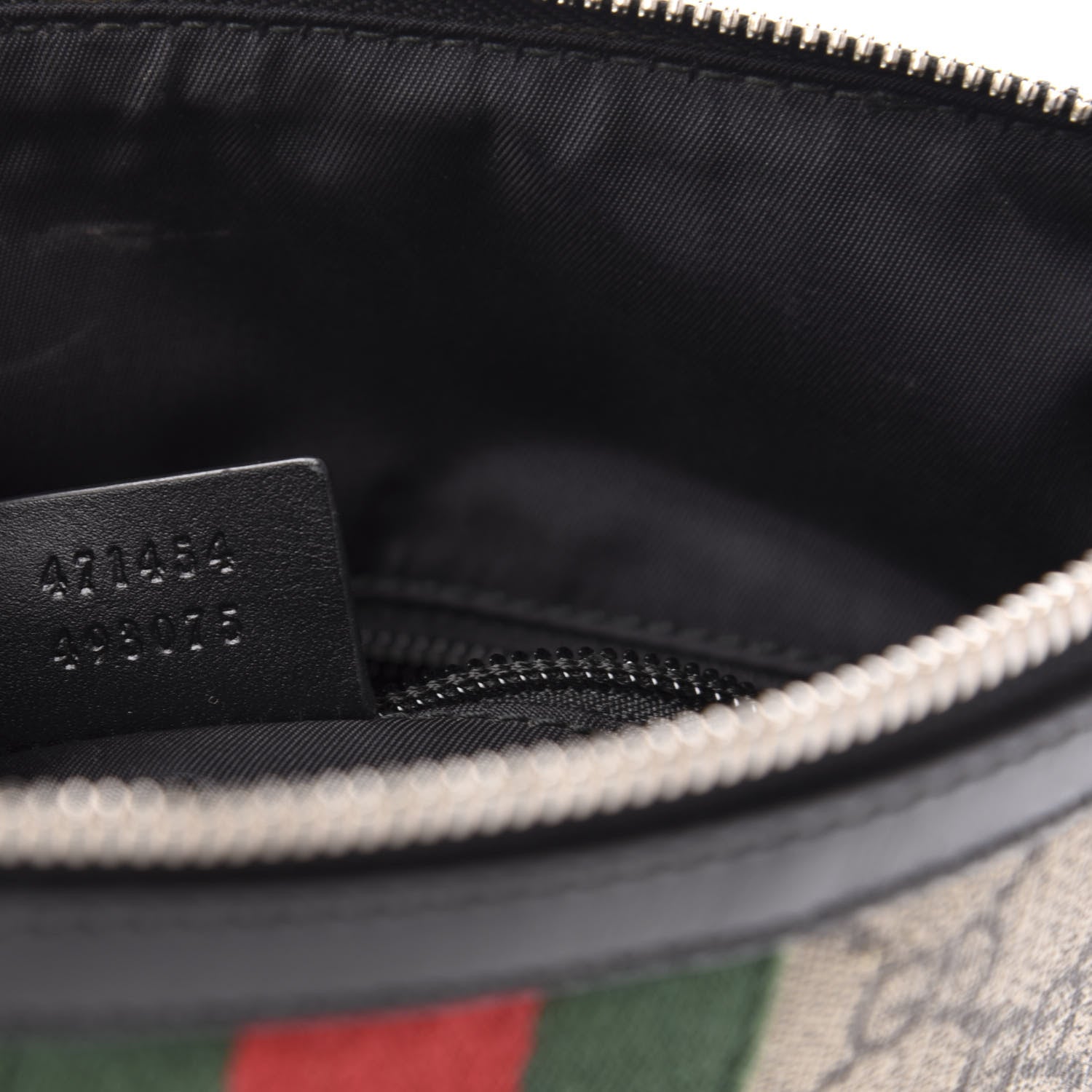 Gucci GG Supreme Monogram Web Messenger Bag Black 8 of 17