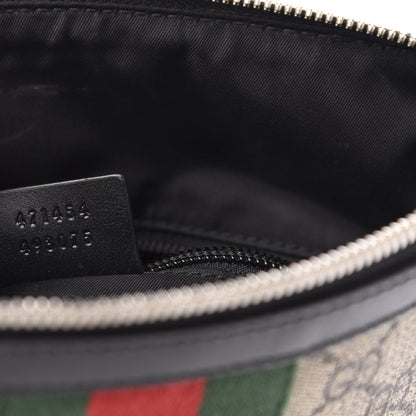 Gucci GG Supreme Monogram Web Messenger Bag Black 8 of 17
