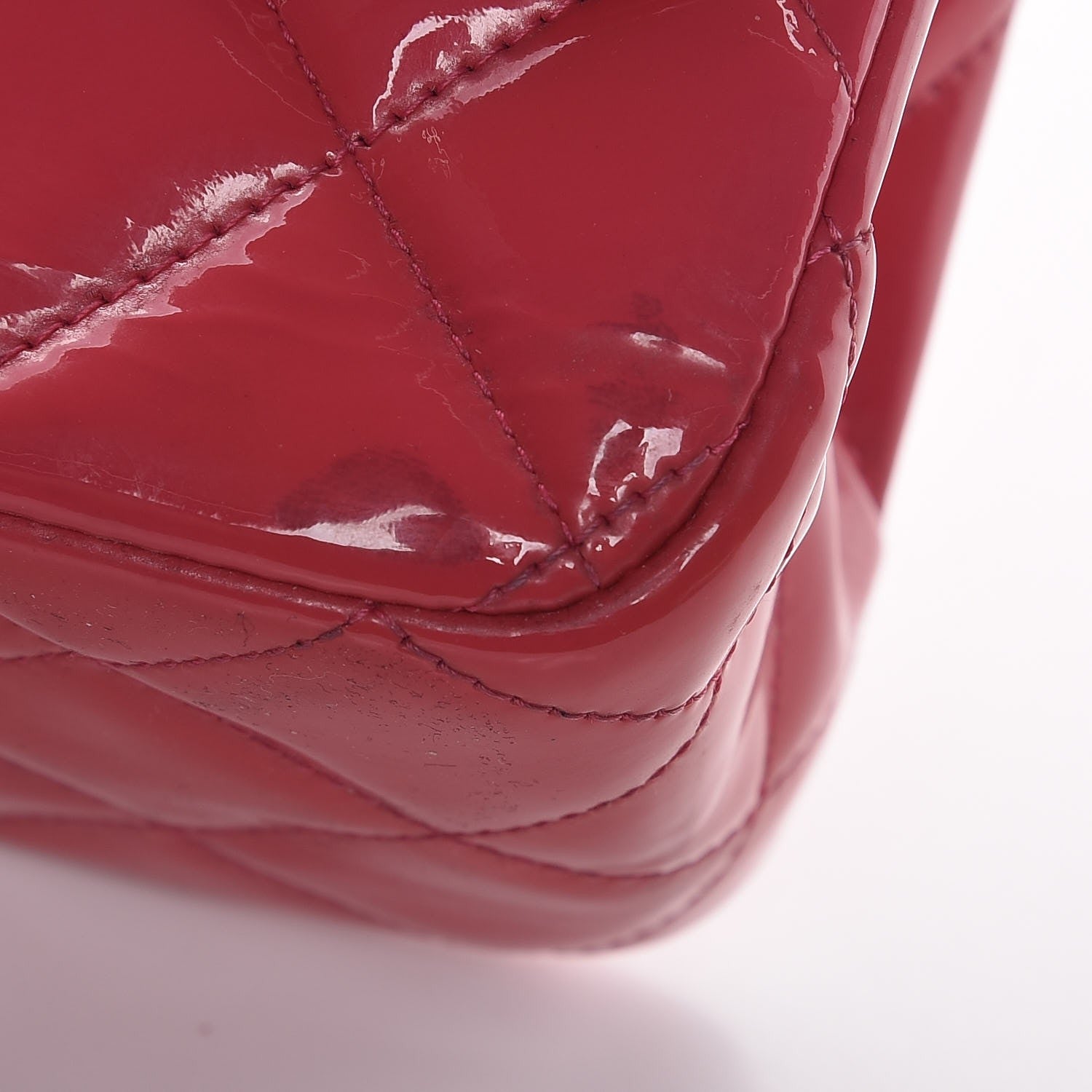 Chanel Patent Quilted Jumbo Double Flap Pink 9 of 11