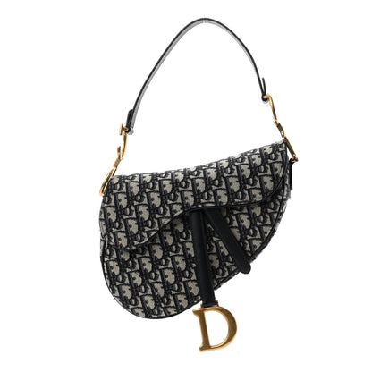 Christian Dior Oblique Saddle Bag Blue 1 of 10