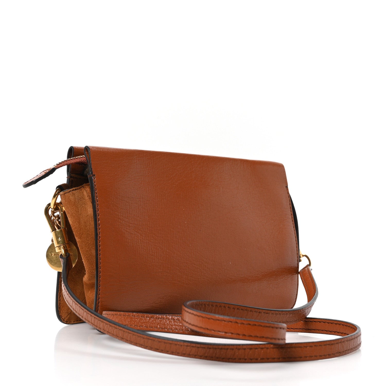 Givenchy Goatskin Suede Cross 3 Crossbody Bag Chestnut 3 of 9