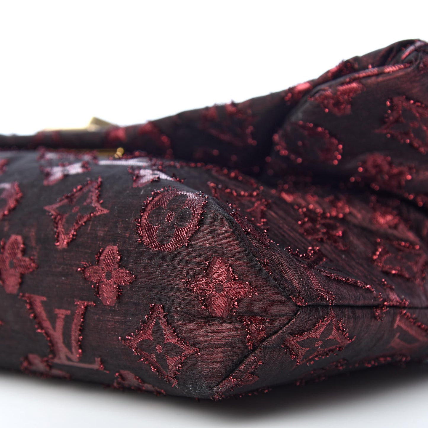 Lurex Quilted Monogram Altair Clutch Bordeaux