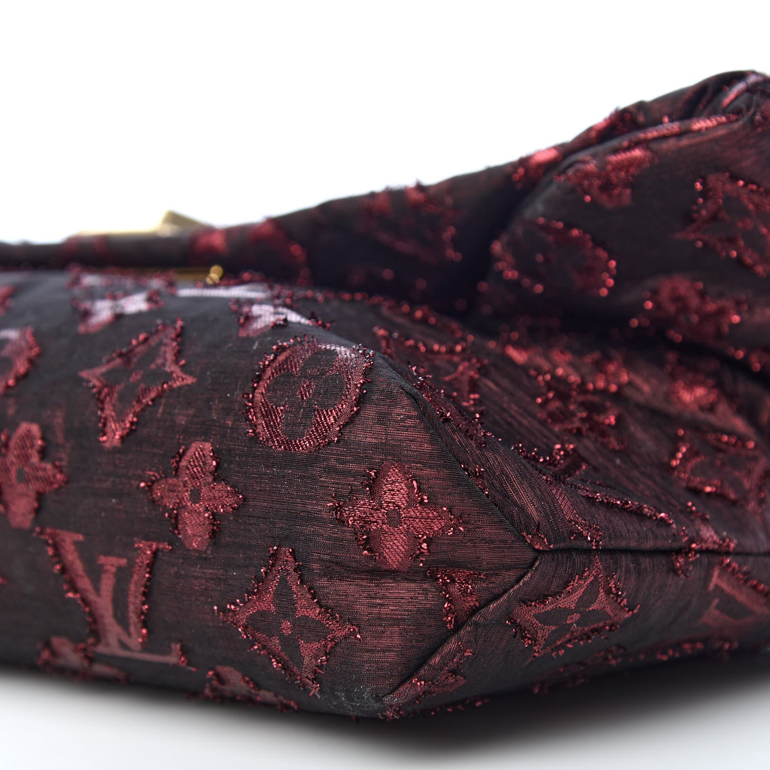 Louis Vuitton Lurex Quilted Monogram Altair Clutch Bordeaux 9 of 11