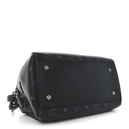 MCM Visetos Heritage Medium Boston Bag Black 4 of 9