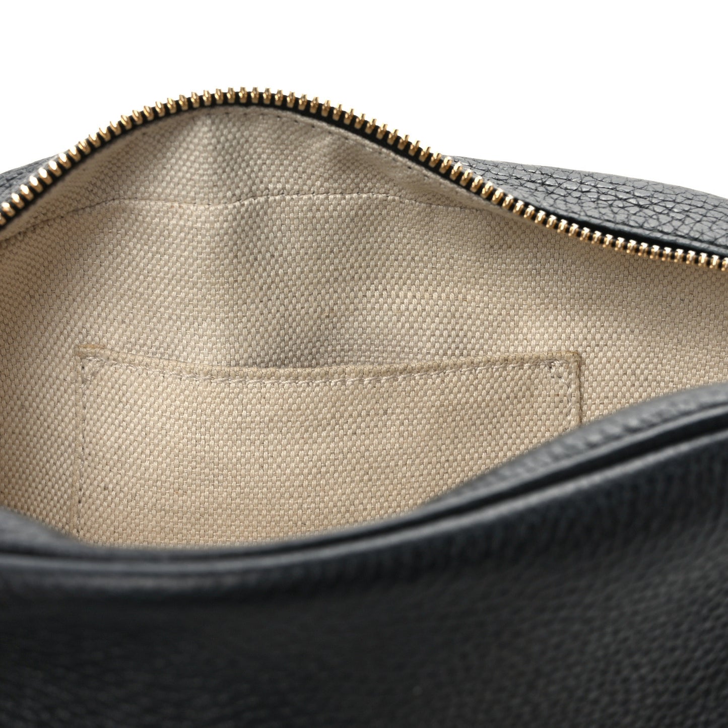 Pebbled Calfskin Small Soho Disco Bag Black