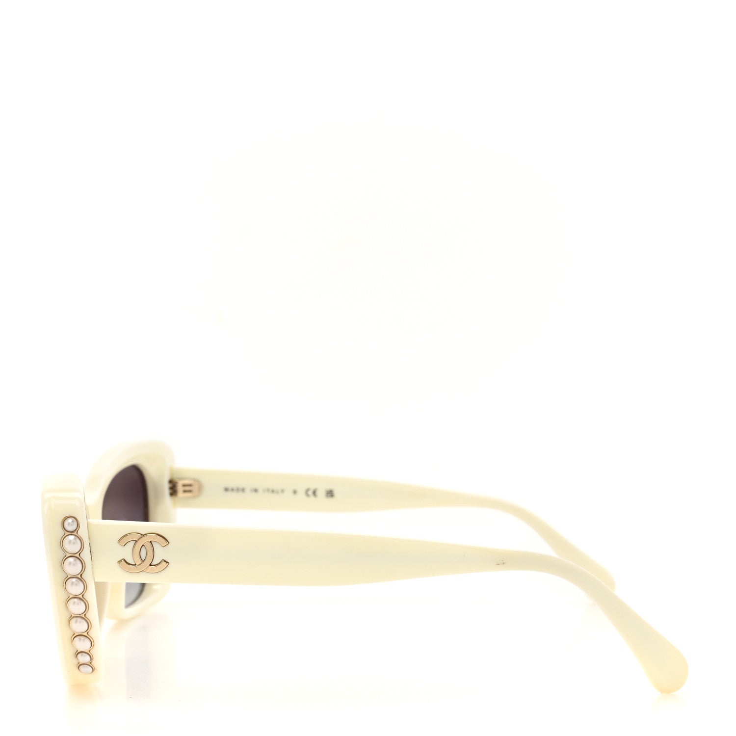 Chanel Acetate Pearl Cat Eye CC Sunglasses 5481-H-A White 3 of 8