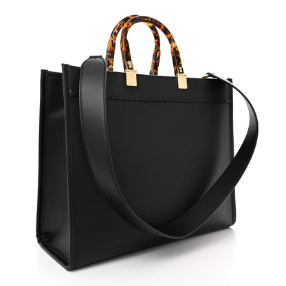 Fendi Vitello King Plexiglass Medium Fendi Sunshine Shopper Tote Black 2 of 13