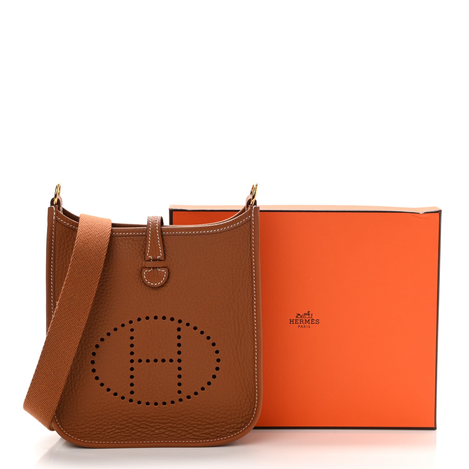 Hermes Taurillon Clemence Evelyne TPM Gold 10 of 10
