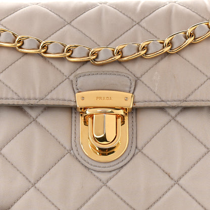 Prada Nylon Tessuto Impuntu Quilted Flap Pomice 8 of 15