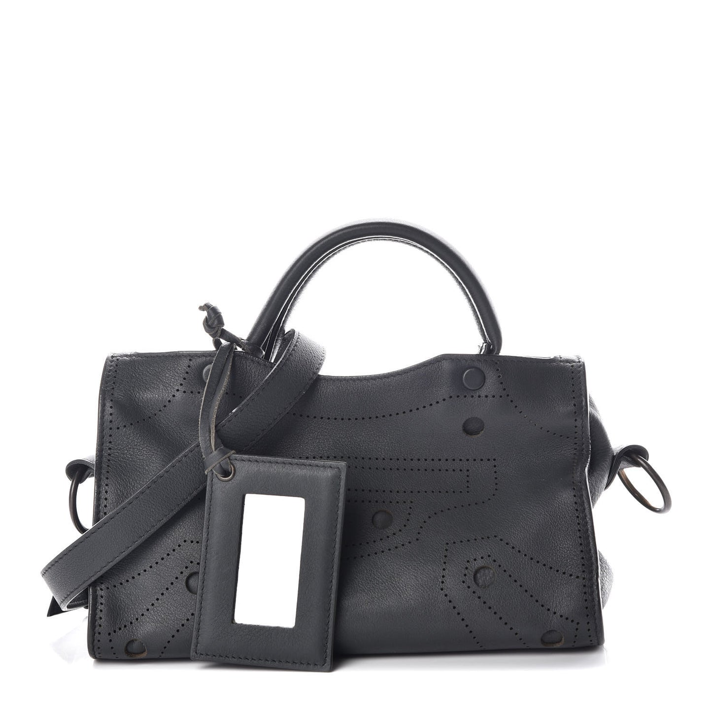Veau Soyeux Perforated Blackout Hardware Mini City Gris Fossile