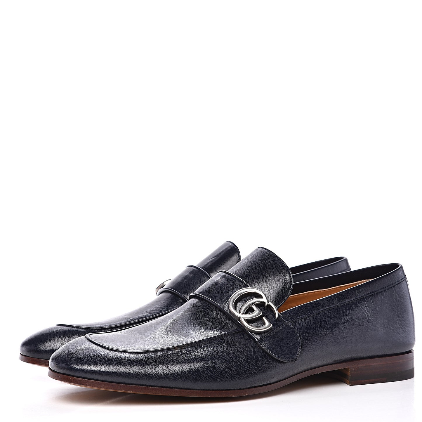 Goatskin Mens GG Loafers 10 Blue
