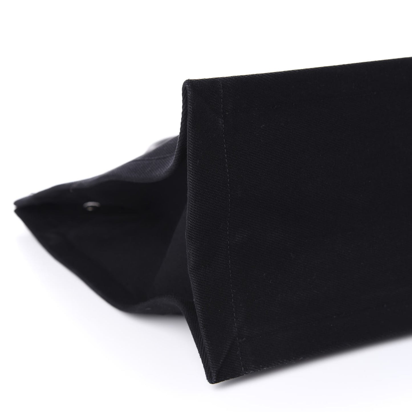 Linen Calfskin Rive Gauche Tote Black