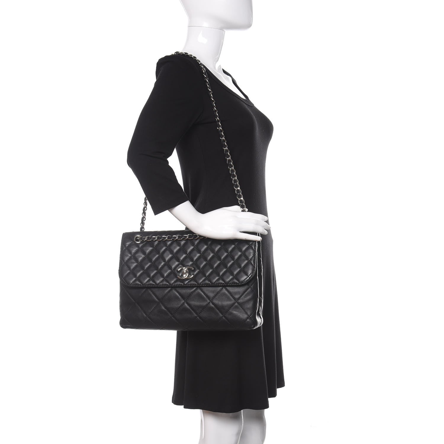 Chanel Calfskin Quilted In The Business Flap Bag Black 2 of 10