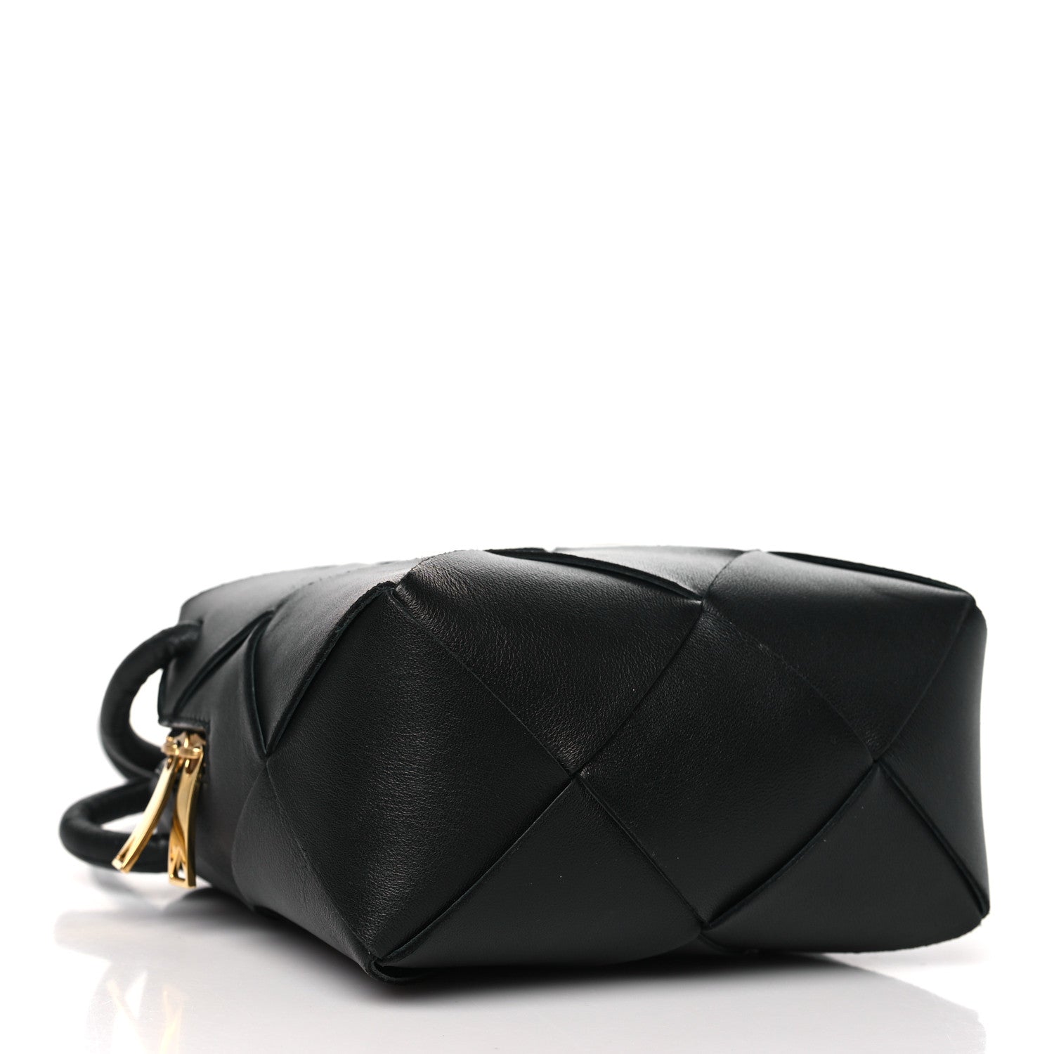 Bottega Veneta Lambskin Maxi Intrecciato Mini Cassette Camera Bag Black 4 of 9