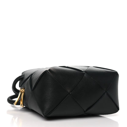 Bottega Veneta Lambskin Maxi Intrecciato Mini Cassette Camera Bag Black 4 of 9