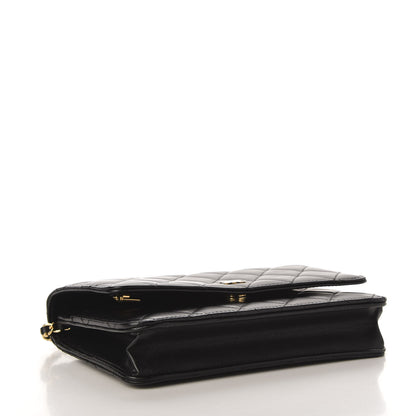 Chanel Lambskin Quilted Wallet On Chain WOC Black 4 of 12