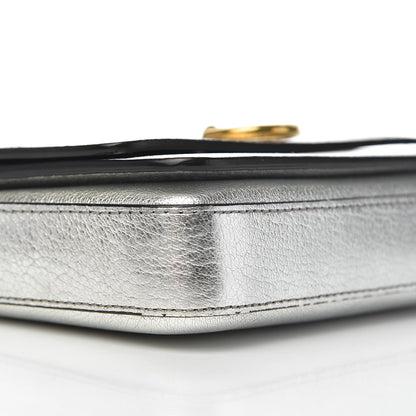 Burberry Metallic Hayes Goatskin D-Ring Mini Bag Silver 11 of 12