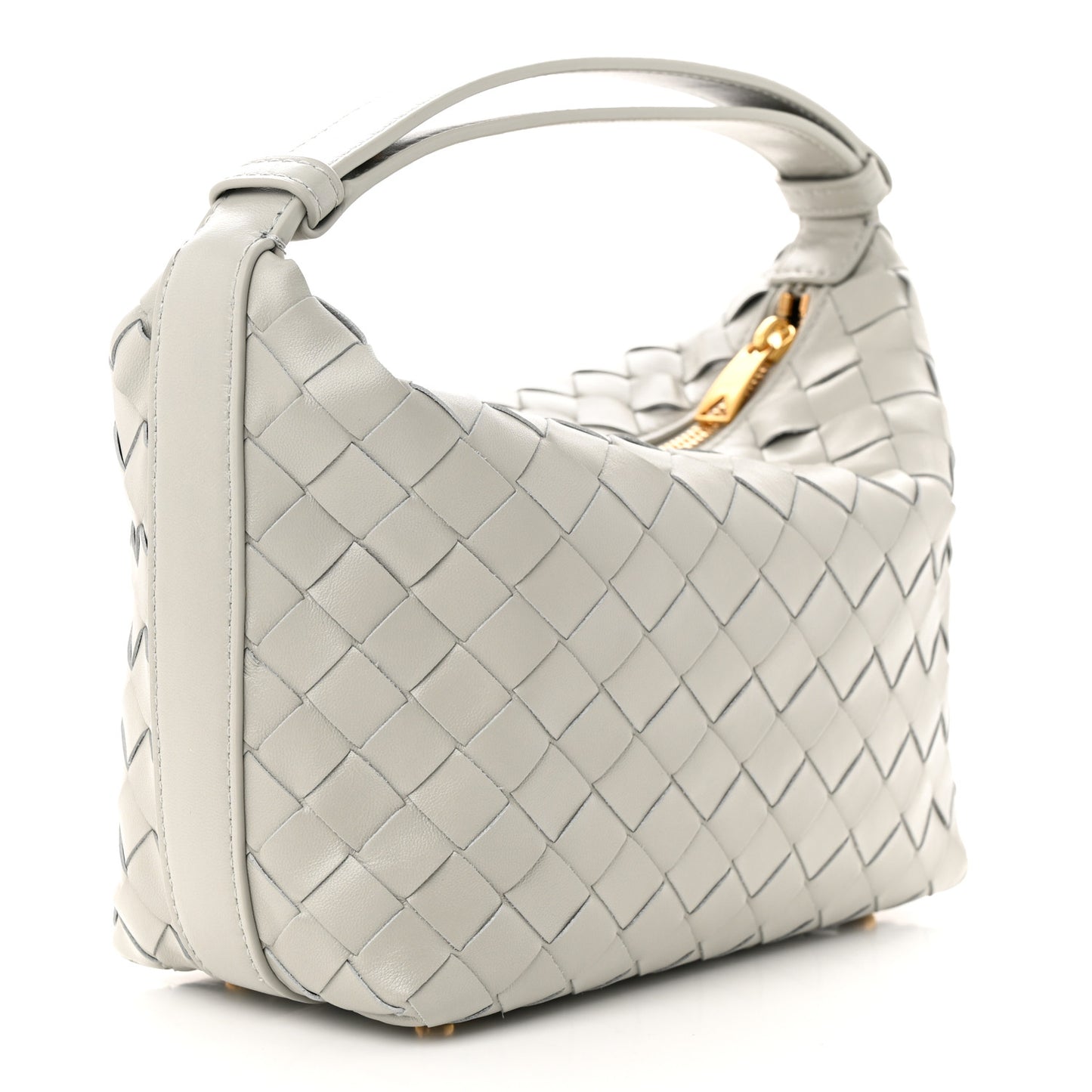 Calfskin Nappa Intrecciato Mini Wallace Agate Grey