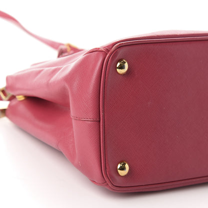Prada Saffiano Small Galleria Double Zip Tote Fuxia 6 of 16