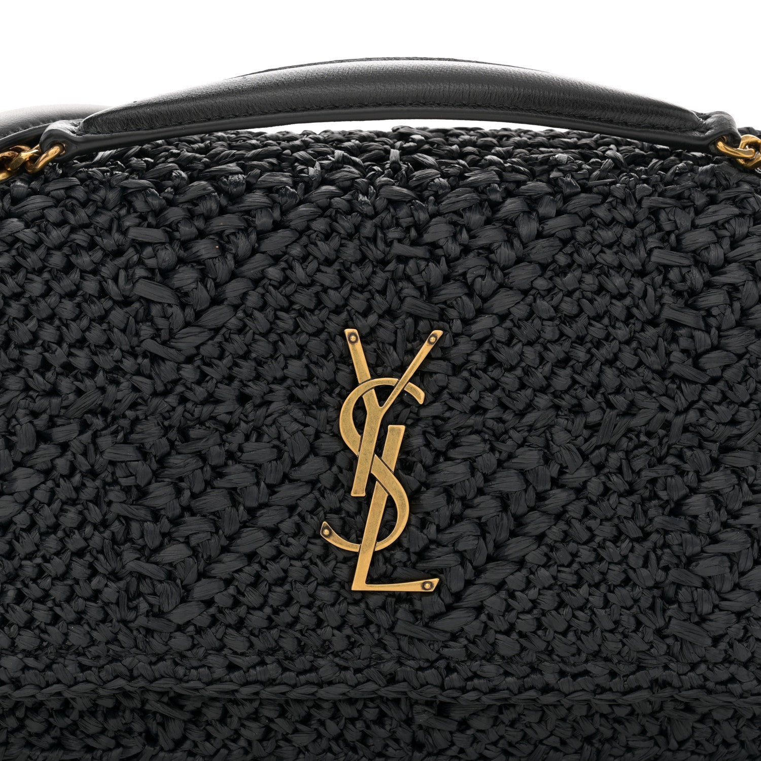 Saint Laurent Raffia Monogram Medium Jamie Black 8 of 10