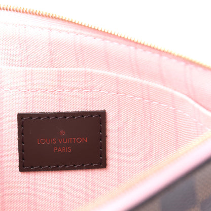 Louis Vuitton Damier Ebene Neverfull MM GM Pochette Rose Ballerine 7 of 8