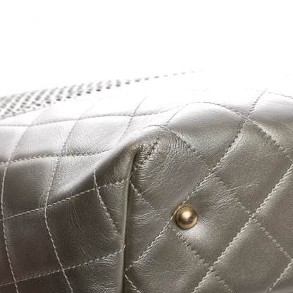 Chanel Calfskin Perforated Up In The Air North South Tote Gold 10 of 11