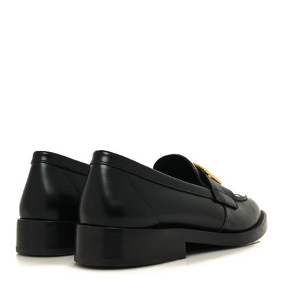 Chanel Shiny Calfskin CC Loafers 36.5 Black White Black White 4 of 9