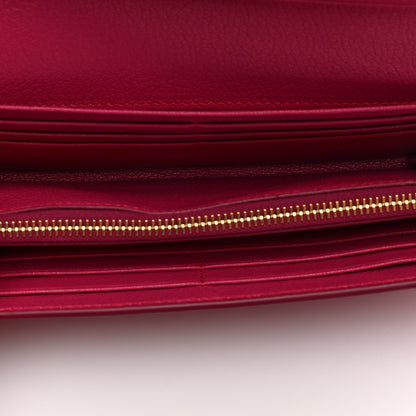 Miu Miu Goatskin Madras Flap Wallet Peonia 5 of 7