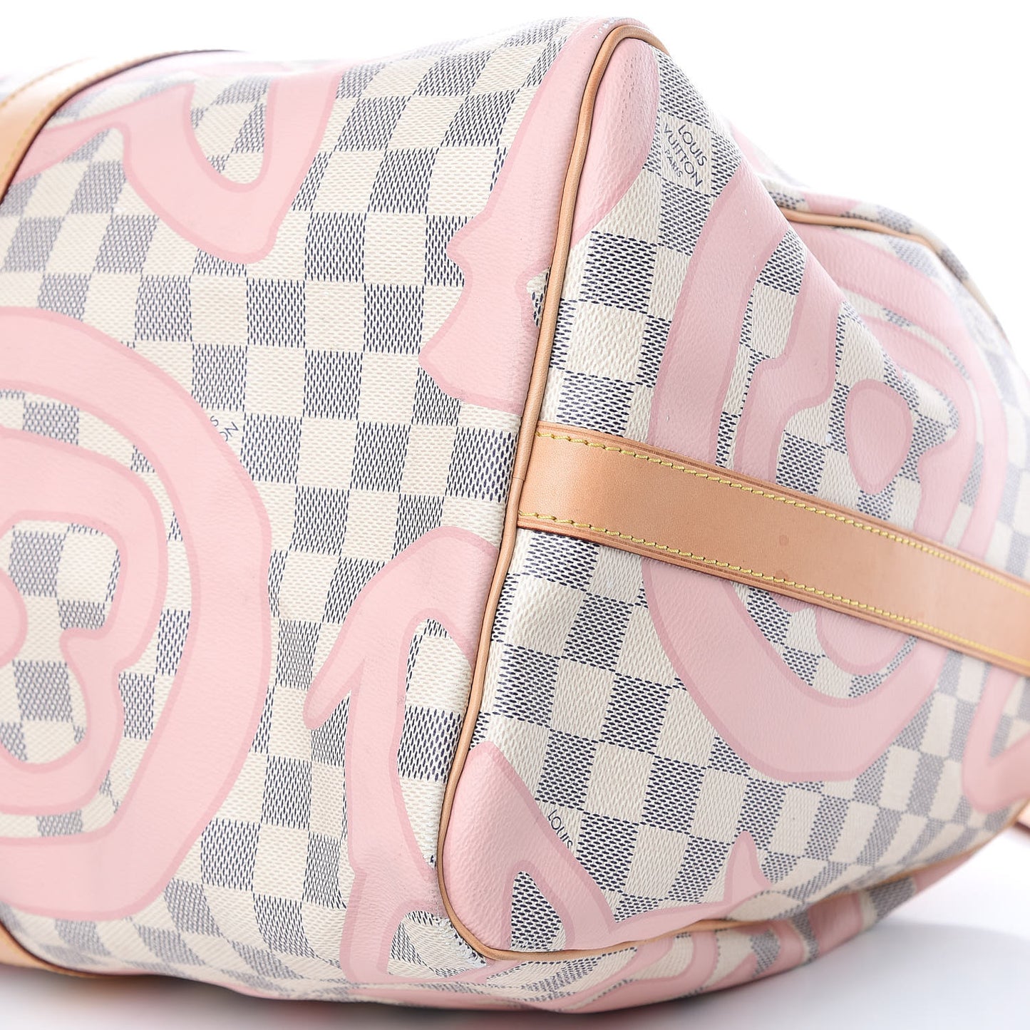 Damier Azur Tahitienne Keepall Bandouliere 50 Rose Ballerine