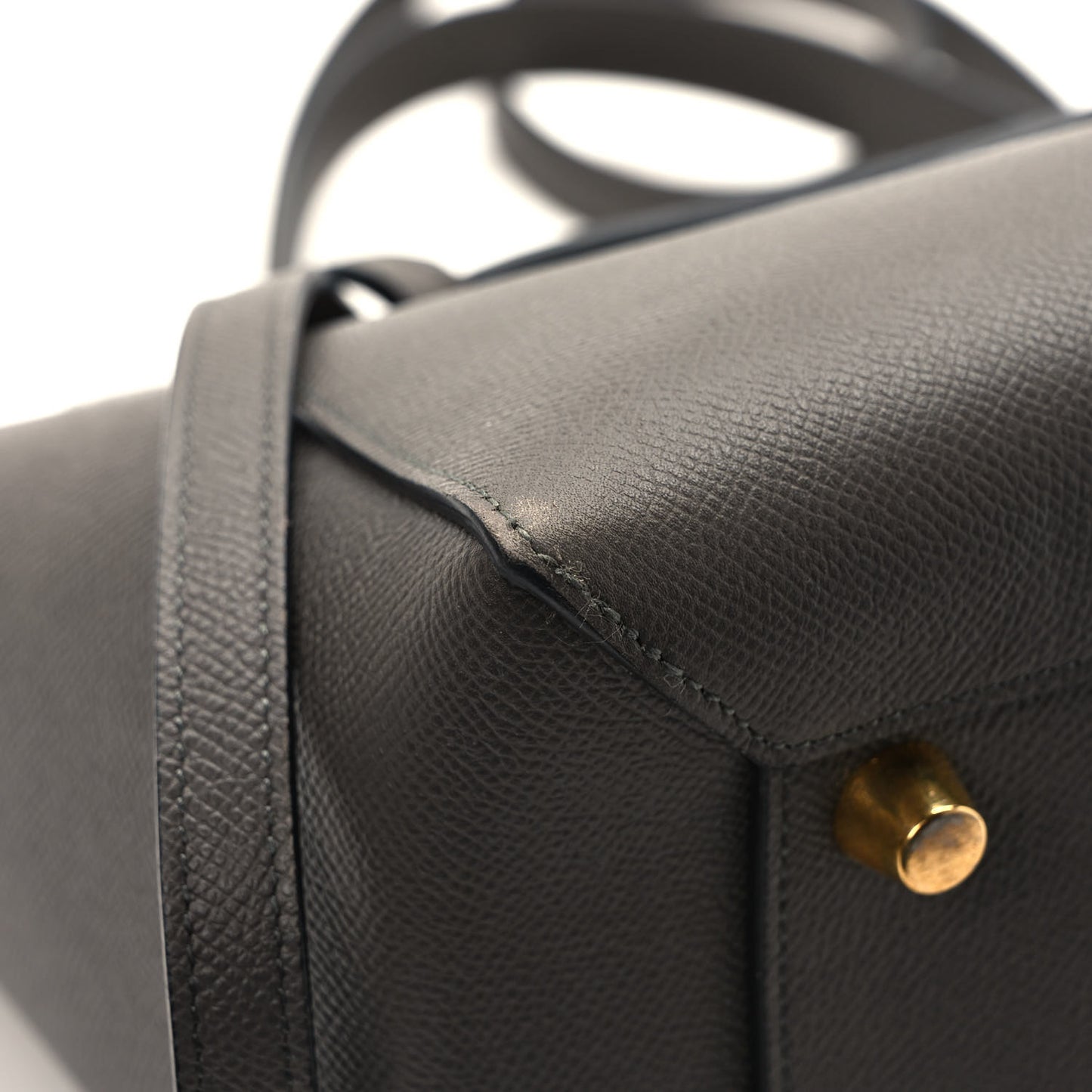 Grained Calfskin Mini Belt Bag Grey