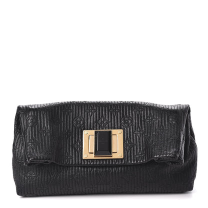 Louis Vuitton Calfskin Quilted Monogram Altair Clutch Black 1 of 8