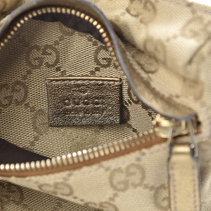 Gucci GG Monogram Web Double Pocket Belt Bag Gold Pink 6 of 10
