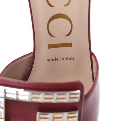 Gucci Malaga Kid Crystal Square G Madelyn Mules 39 Romantic Cerise 8 of 10