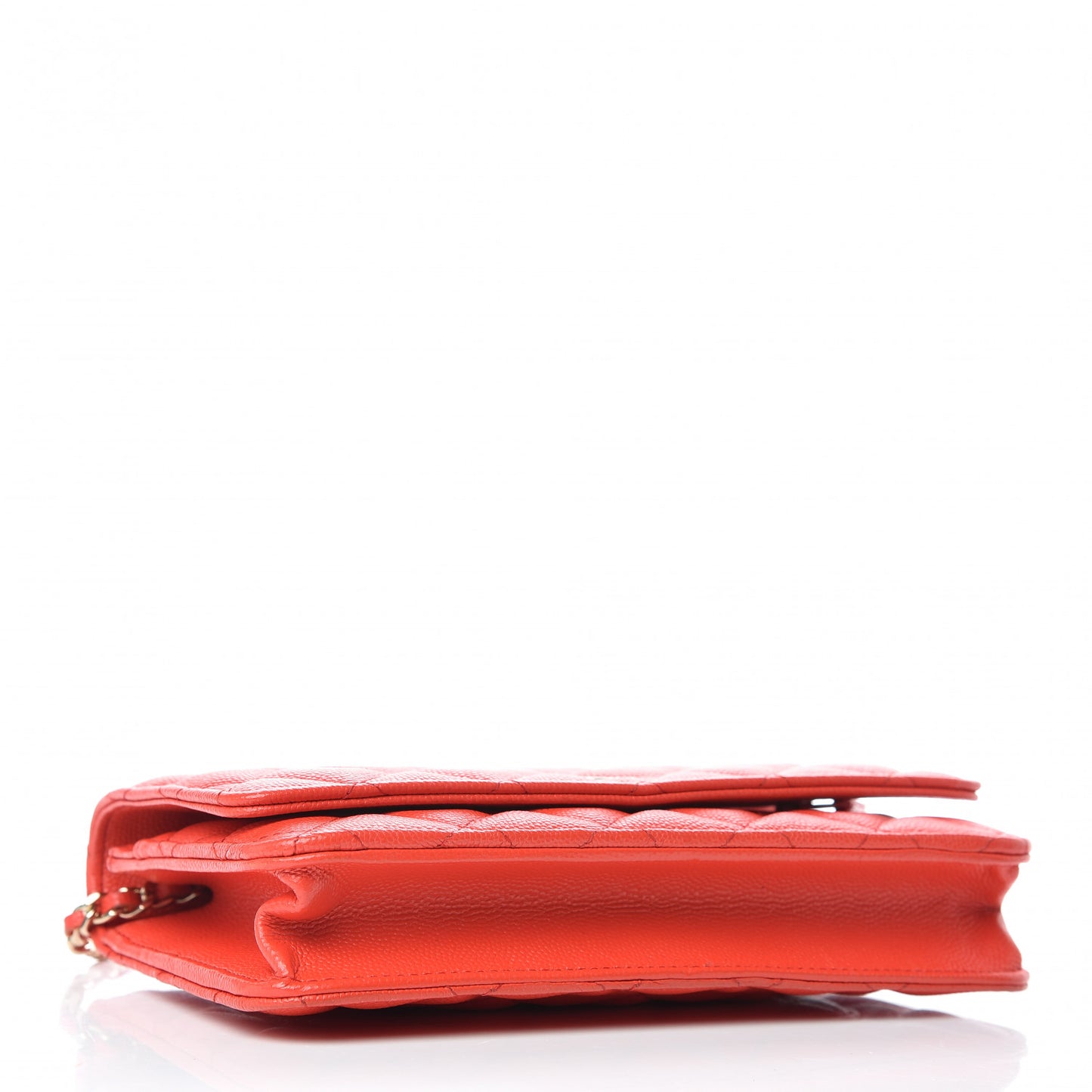 Caviar Quilted Wallet on Chain WOC Red