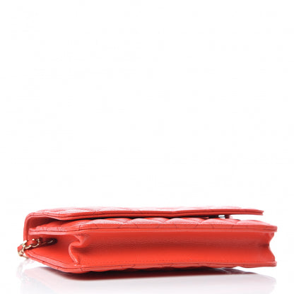 Chanel Caviar Quilted Wallet on Chain WOC Red 5 of 13
