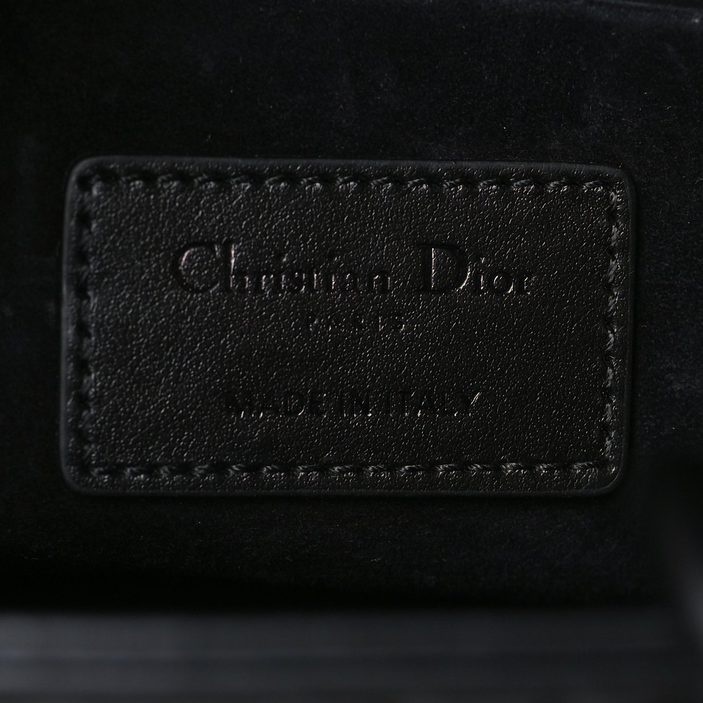 Calfskin Cannage Diamond Lady D-Joy Black