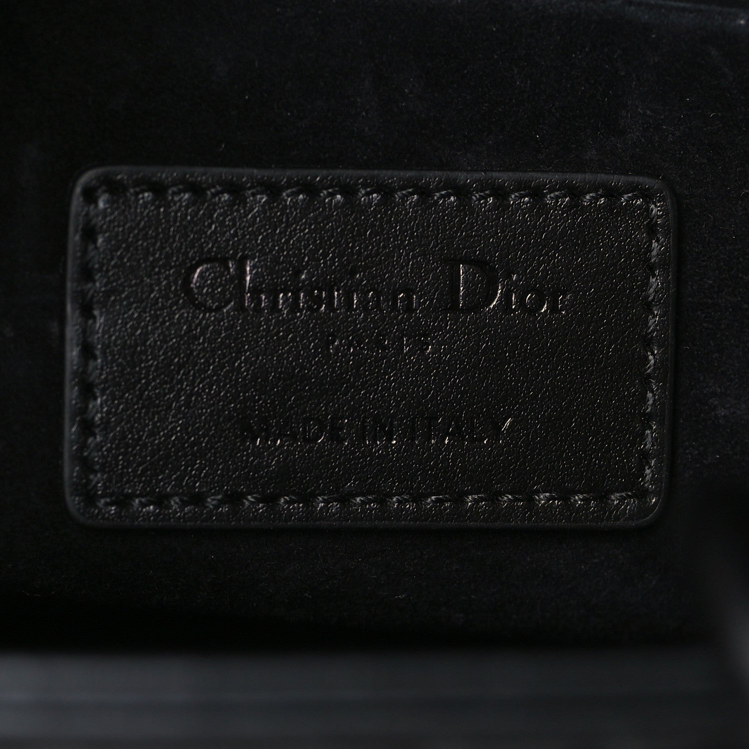 Christian Dior Calfskin Cannage Diamond Lady D-Joy Black 6 of 8