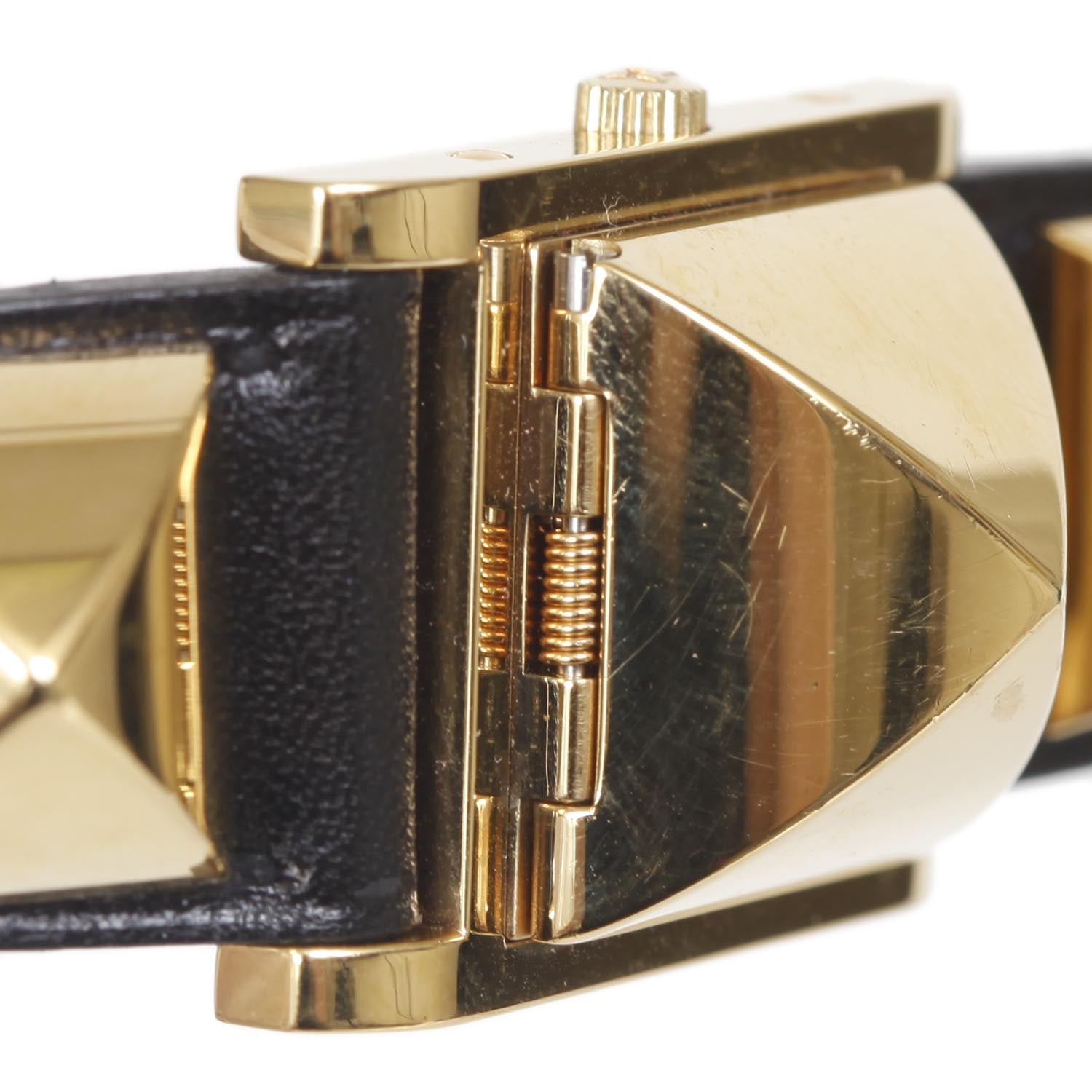 Hermes Stainless Steel Barenia 23mm Medor Quartz Watch Noir 5 of 10