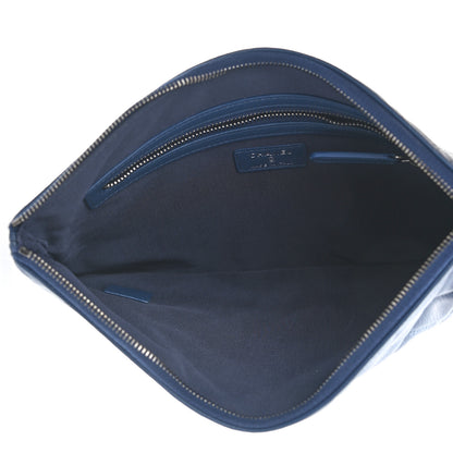 Chanel Patent Goatskin Quilted Medium Gabrielle Cosmetic Case Dark Blue 5 of 8